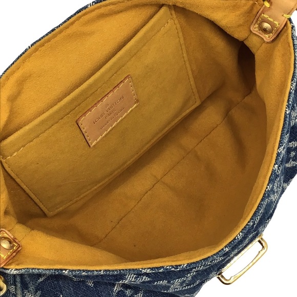 LOUIS VUITTON Monogram Denim Mini Pleaty Shoulder Bag Blue - Picture 9 of 11